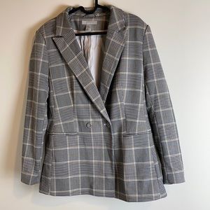 H&M Gray Plaid Blazer